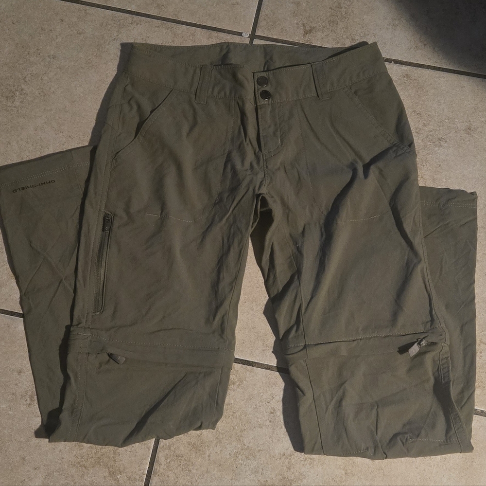 Columbia Women's Olive Convertible Hiking Pants - Picture 3 of 10